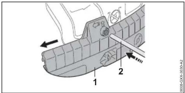 STIHL FSA 135 R - Schürze abbauen - 1