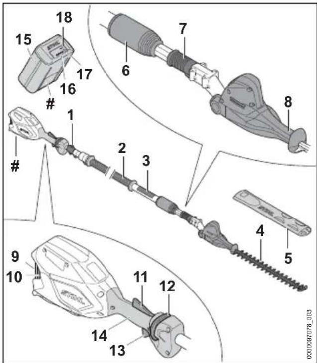 STIHL HLA 66 - Heckenschneider STIHL HLA 86 und Akku - 1