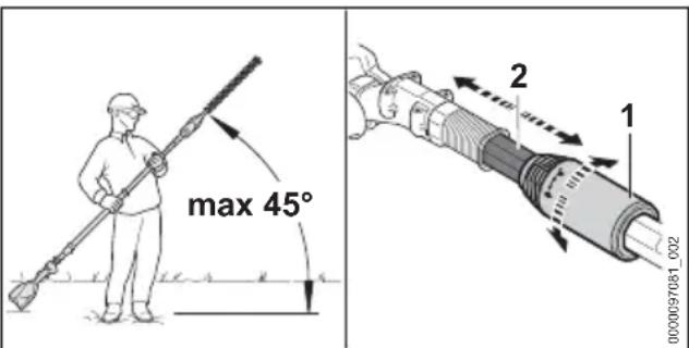 STIHL HLA 66 - Réglage de la longueur du tube (HLA 86) - 1