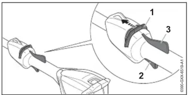 STIHL HLA 66 - Switching on the long-reach hedge trimmer - 1