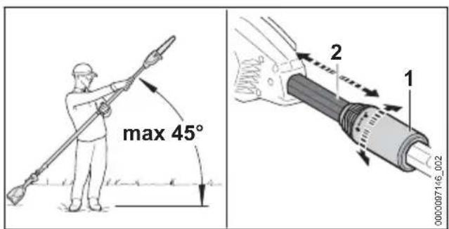STIHL HTA 66 - Steelengte instellen (HTA 86) - 1