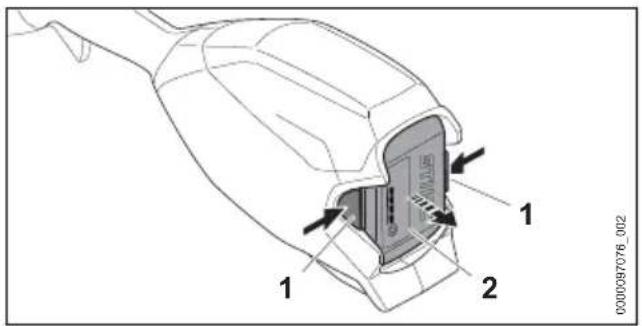 STIHL HTA 66 - Accu verwijdersen - 1