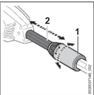 STIHL HTA 66 - Regolare la lunghezza dello stelo (HTA 86) - 2