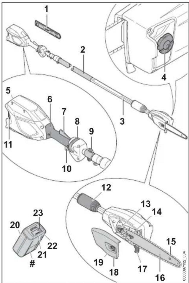 STIHL HTA 66 - Perche élagueuse STIHL HTA 86 et batterie - 1