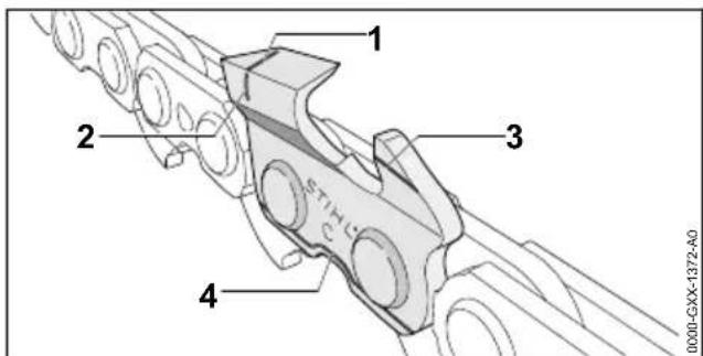 STIHL MS 400 CM - Controllo della catena della sega - 2