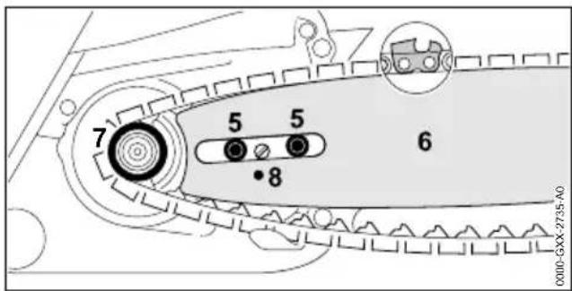 STIHL MS 400 CM - Führungsschiene und Sägekette anbauen - 3
