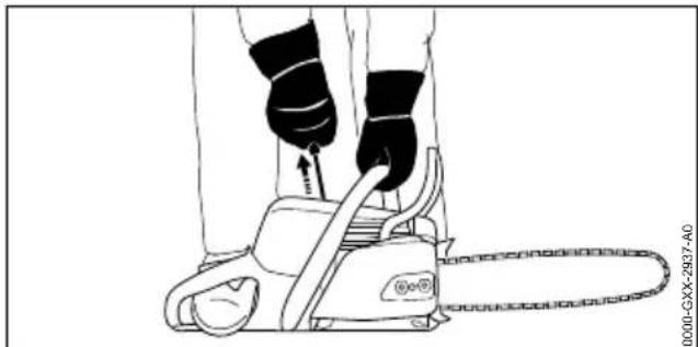 STIHL MS 400 CM - Avviare il motore - 4