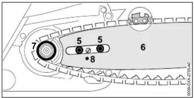 STIHL MS 400 CM - italiano 6 Assemblaggio della motosega - 2