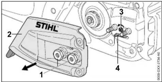 STIHL MS 400 CM - Führungsschiene und Sägekette anbauen - 1