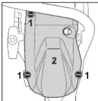 STIHL MS 400 CM - Ventilation de la chambre de combustion - 1
