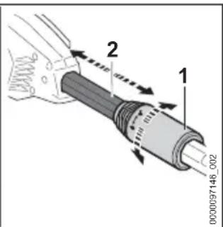 STIHL HTA 86 - Regolare la lunghezza dello stelo (HTA 86) - 2