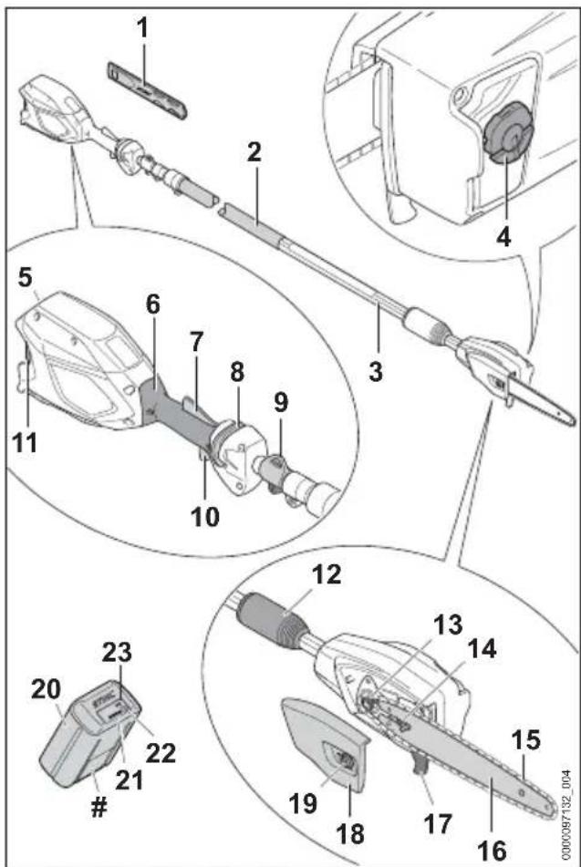 STIHL HTA 86 - Perche élagueuse STIHL HTA 86 et batterie - 1