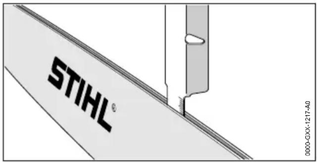 STIHL HTA 86 - Contrôle du guide-chaine - 1
