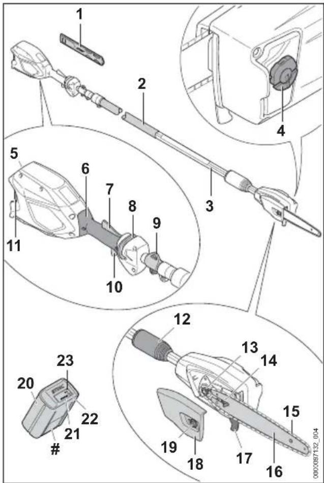 STIHL HTA 86 - Sramatore lungo STIHL HTA 86 e batteria - 1