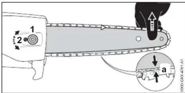 STIHL HTA 86 - Tension de la chaîne - 1