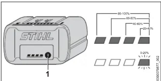 STIHL HTA 86 - Laadtoestand weergeven - 1