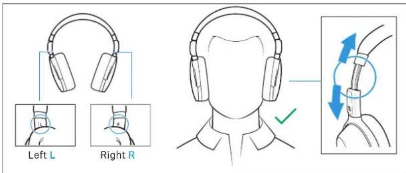 SENNHEISER HD 450SE - Mettre le casque et régler l'arceau - 1