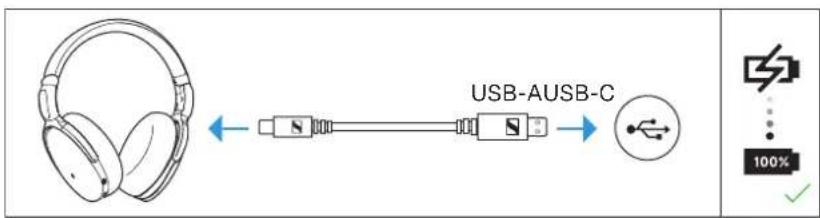 SENNHEISER HD 450SE - Charger la batterie - 1