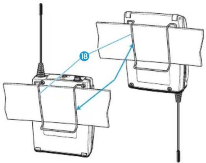 SENNHEISER SK 2250 - Fixer l'émetteur de poche aux vêtements - 1