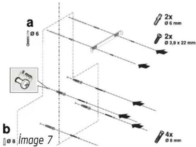a Ø 6 5 mm b Ø 8 image 7 2x Ø 6 mm 2x Ø 3,9 x 22 mm 4x Ø 8 mm