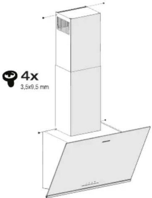 GRUNDIG GDSP2460BC - Installation of the Hood to the Chimney - 1