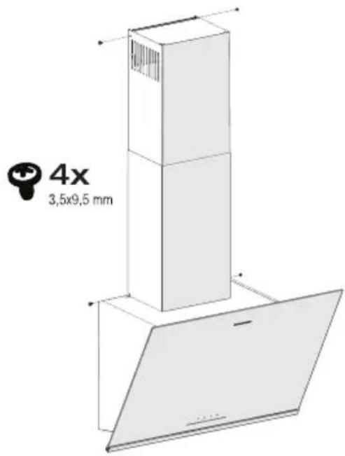 GRUNDIG GDSP2460BC - Уградња аспиратора на димњак - 1