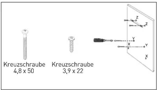GRUNDIG GDS 5460 B - Halteschrauben installieren - 1