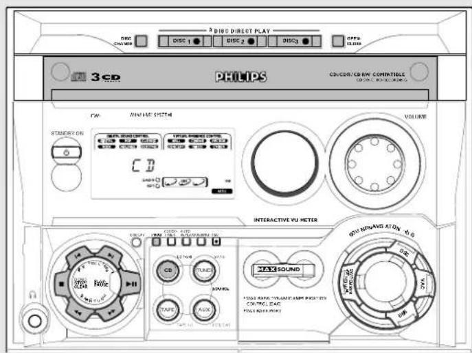 PHILIPS FWC505 - Utilisation du lecteur de CD - 1