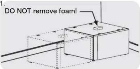 ELECTROLUX EPWD15MB - Prepare pedestal before mounting - 1