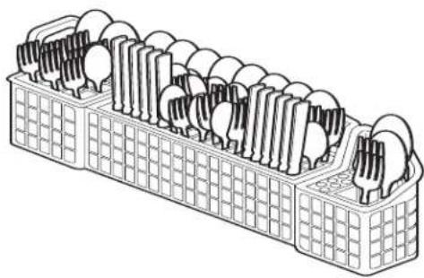 ELECTROLUX EIDW6305GW - LOADING THE SILVERWARE BASKET - 1