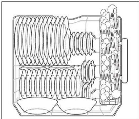 ELECTROLUX E24ID74QPS - Chargement du panier inférieur - 1