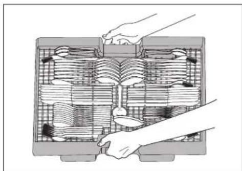 ELECTROLUX EW24ID70QT - Loading the Cutlery Rack - 1