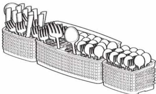 ELECTROLUX EIDW5705PW - Loading the Silverware Basket - 1