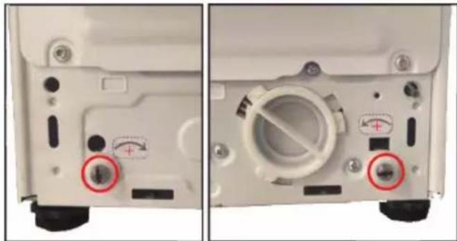 GRUNDIG GWI 48440 R - Adjusting Rear Feet - 1
