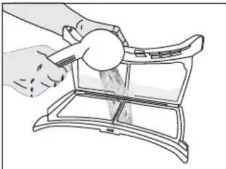 GRUNDIG GTN 27112 G - Nettoyage du filtré à peluche / Surface interieure de la porte de chargement - 5