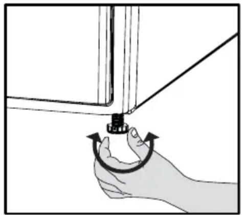 GRUNDIG GTN 27112 G - Réglage des pieds - 1