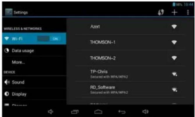 THOMSON TEO7A - Pour activer le Wi-Fi, procédez comme suit : - 1