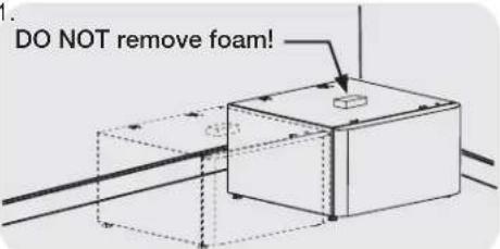 ELECTROLUX EPWD15T - Prepare pedestal before mounting - 1