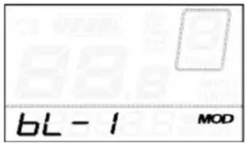 BLAUPUNKT CARLA 190 - BACKLIGHT CONTRAST setting: - 1