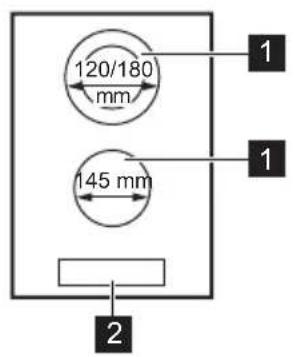 ZANUSSI ZHRN383K - Disposition de las zonas de coccción - 1