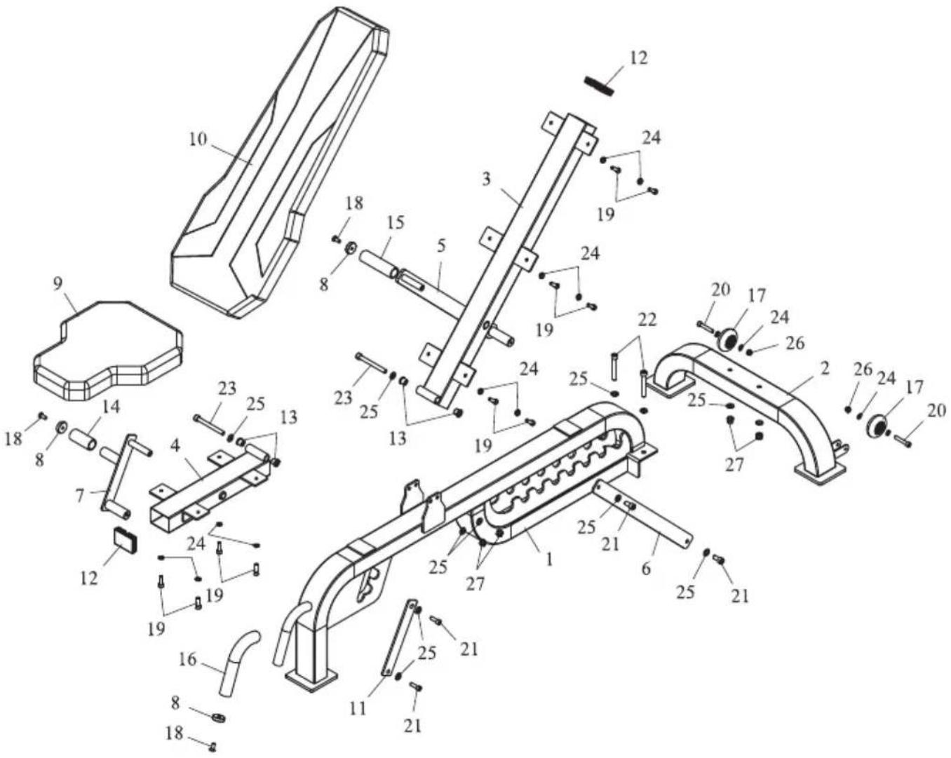 TUNTURI UB 90 Pro Utility Bench - Vastuuvapauslauseke - 1
