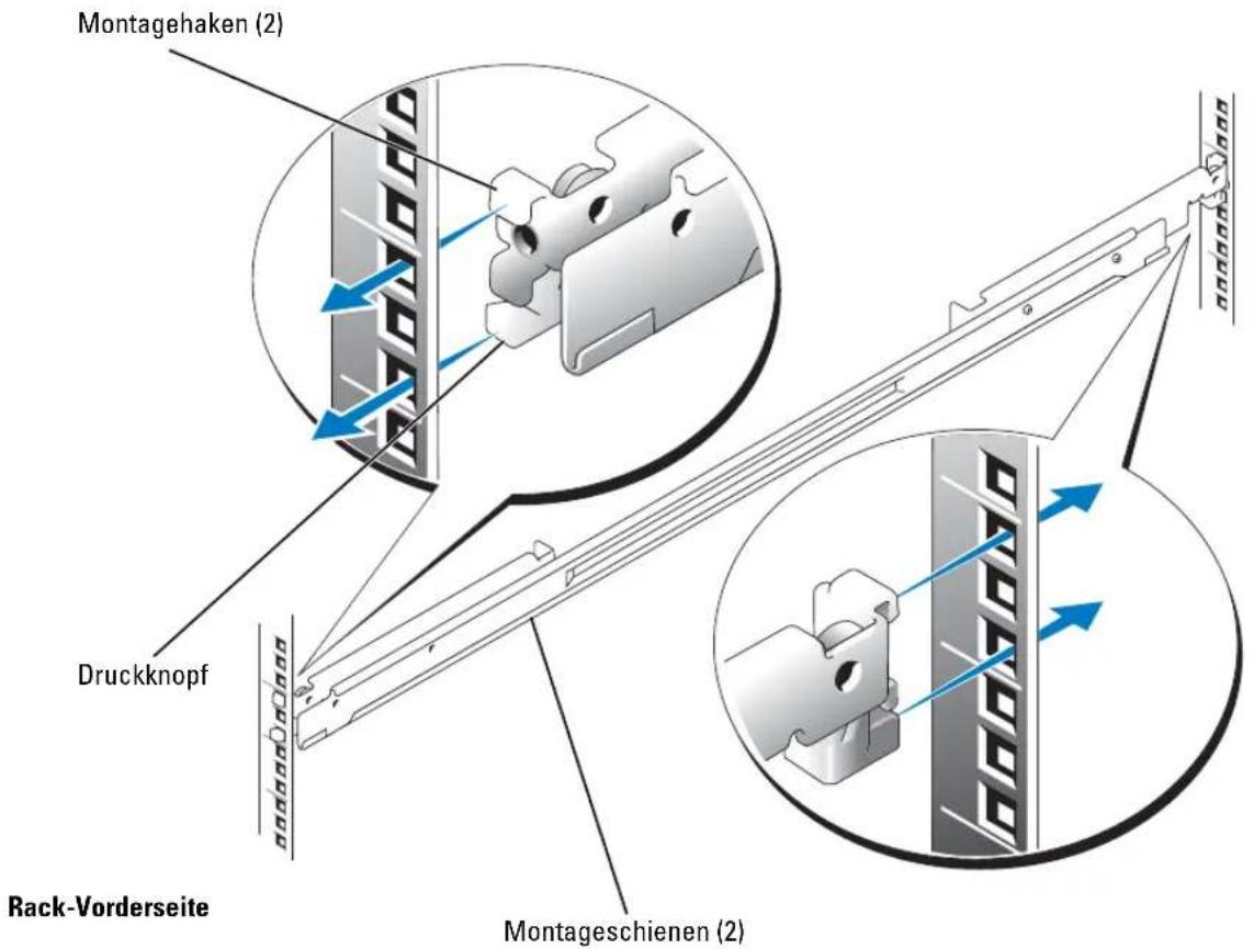 DELL PowerEdge SC1425 - Einbau der RapidRails-Montageschienen - 1