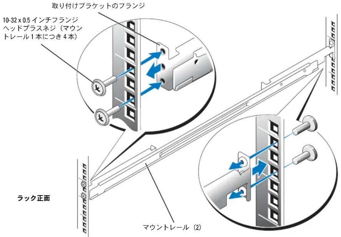 DELL PowerEdge SC1425 - VersaRails マウINTレルの取り付け - 1