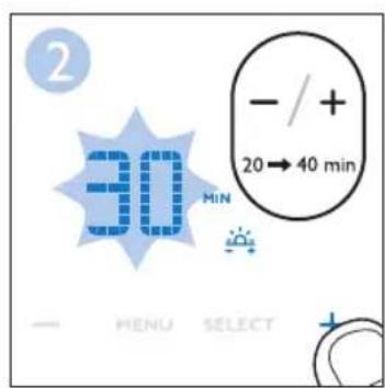 PHILIPS SmartSleep Wakeup Light HF3519 - Réglage de la durée de l'aube - 3