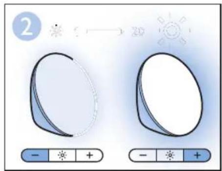 PHILIPS SmartSleep Wakeup Light HF3519 - Réglage de la luminosité de l'affi cheur - 10