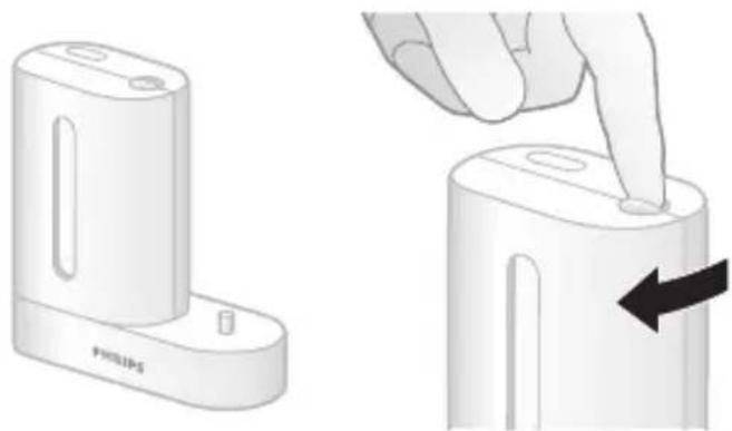 PHILIPS Sonicare ExpertClean 7300 HX9681 - Warning: Do not place the travel cap on the brush head during sanitization. - 1