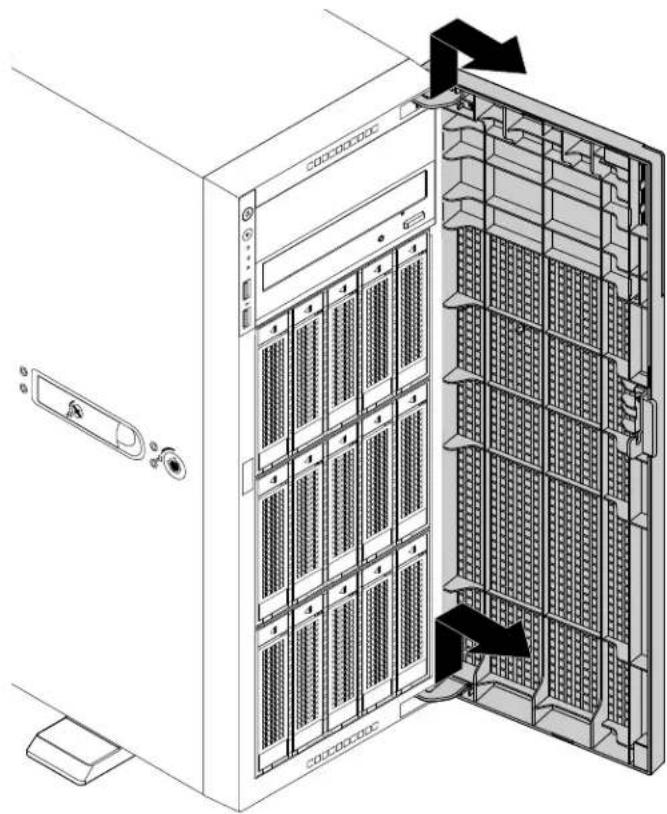 LENOVO ThinkServer TD350 - Retraitetréinstallationdupanneaufrontal - 1