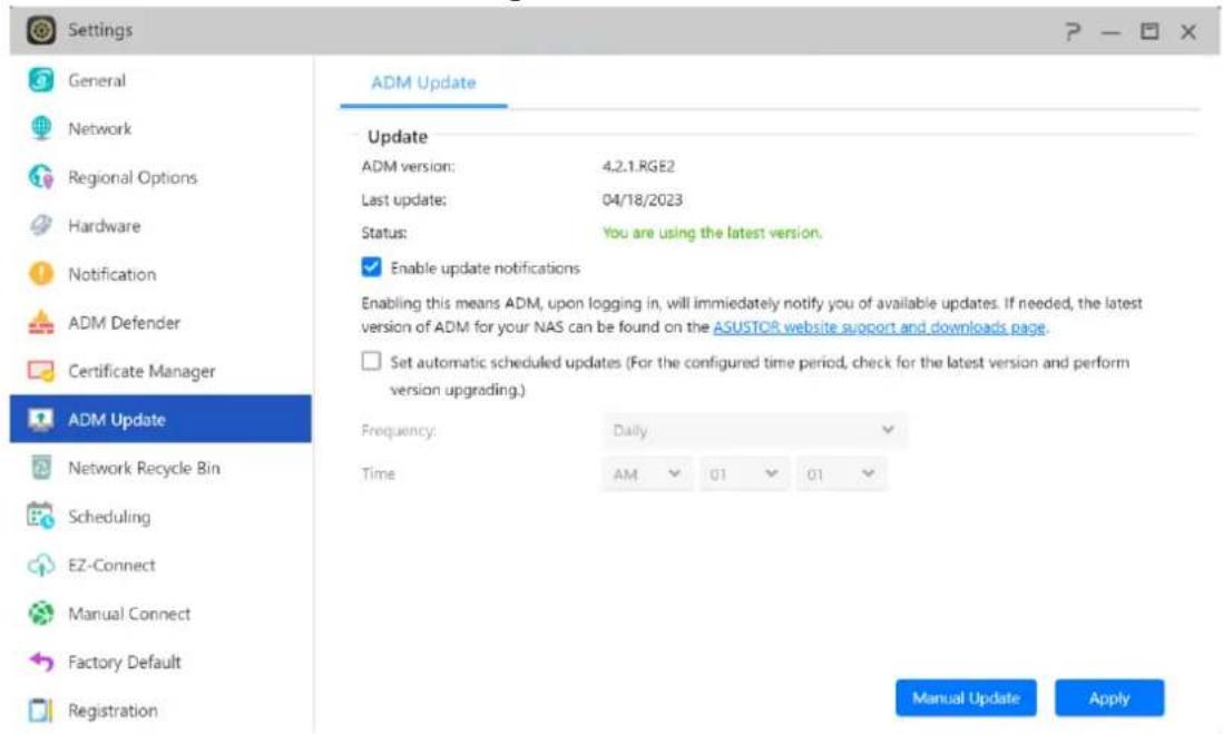 Asustor AS3304T - ADM mise à jour - 1
