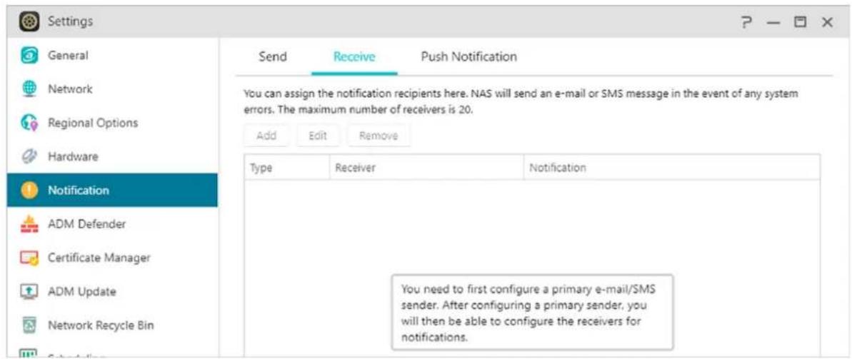 Asustor AS3304T - Notification - 2