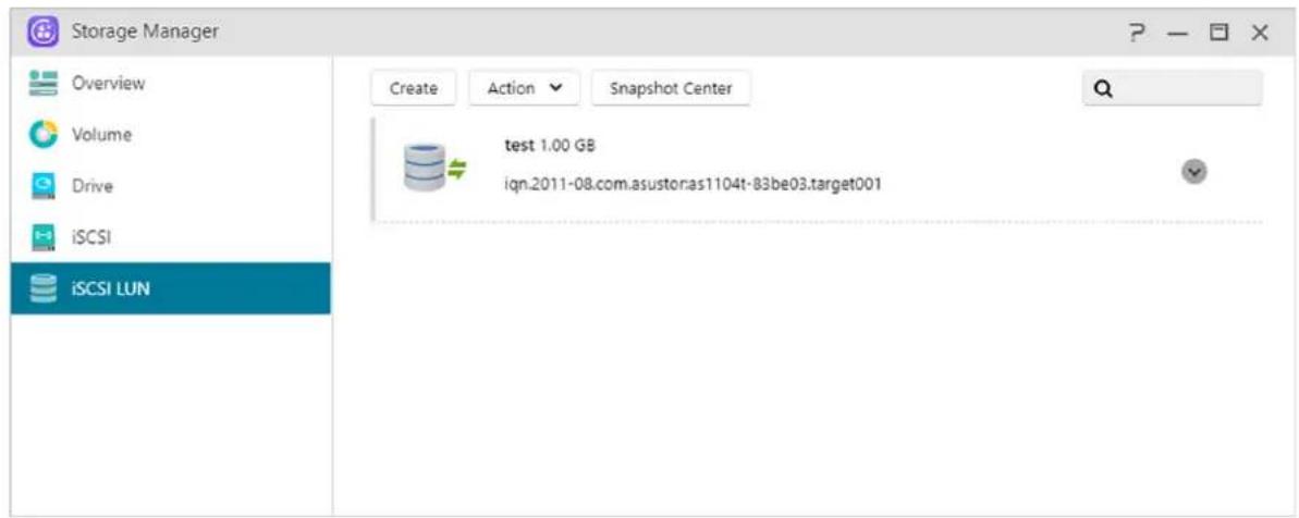 Asustor AS3304T - Iscsi LUN - 1